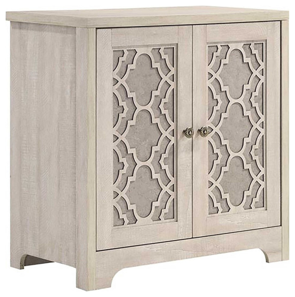 Cosona Home Azienda 2 Door Engineered Wood Accent Cabinet in Dusty Gray/Oak   Transitional   Accent Chests And Cabinets   by Homesquare  Houzz