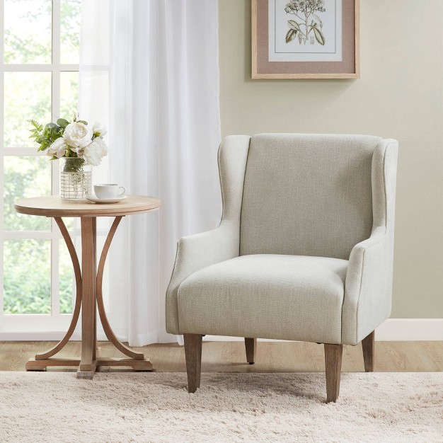 Malcom Wing Back Accent Chair Taupe Martha Stewart