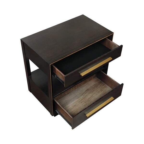 Coaster Furniture Durango Smoked Peppercorn 2-drawer Wooden Nightstand - - 30708966