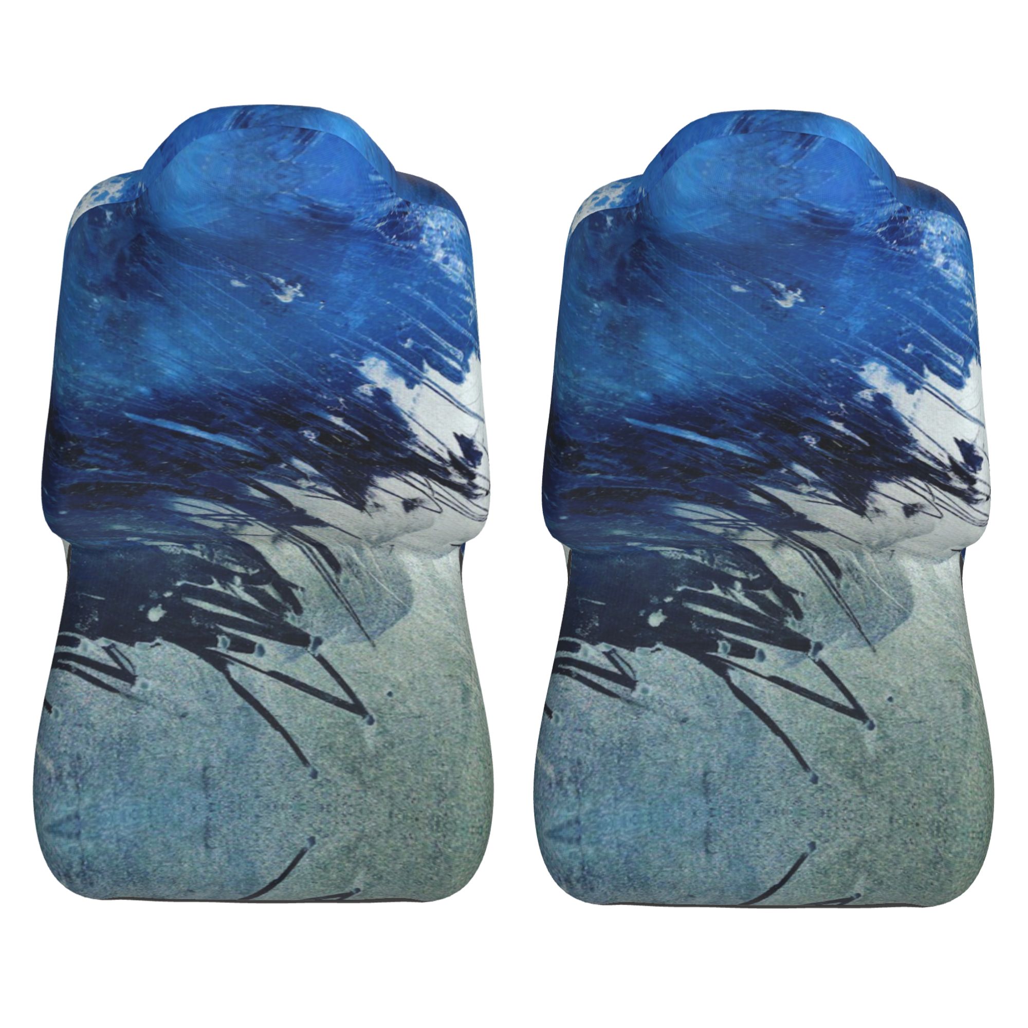 ZICANCN Car Seat Cover Blue Abstract Ink Car Front Seat Covers Protectors ， Automotive Seat Covers for Cars Trucks Suv