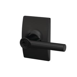 Schlage Broadway Matte Black Keyed Entry Door Handle with Century Trim F51A BRW 622 CEN