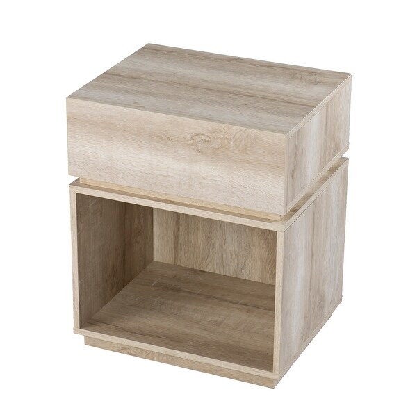 SEI Furniture Madelia Transitional Whitewash Wood Side Table