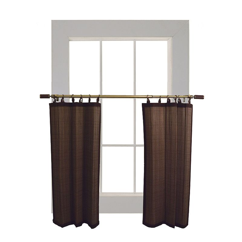 Versailles Home Fashions Bamboo Ring Top Sheer Tier