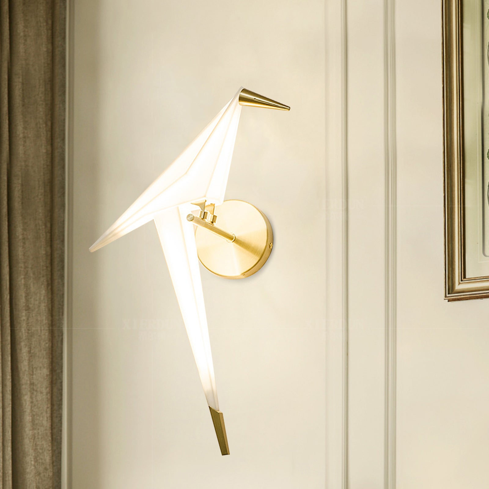 TFCFL Origami Bird Art Deco LED Wall Lamp Wall Sconces Indoor Outdoor Sconce Lighting Lamp Golden