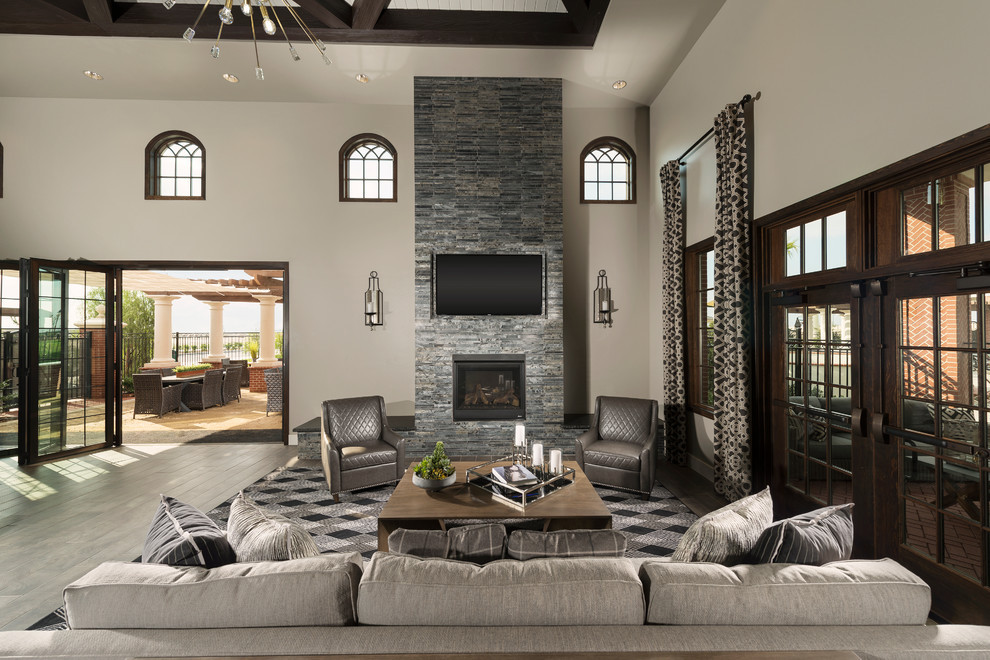 Xandra Cocktail Table  Smoke Gray   Transitional   Coffee Tables   by Mandalay Home Furnishings  Inc.  Houzz