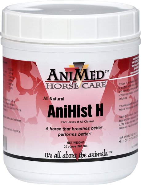 AniMed Natural AniHist H Respiratory Health and Allergy Relief Powder Horse Supplement