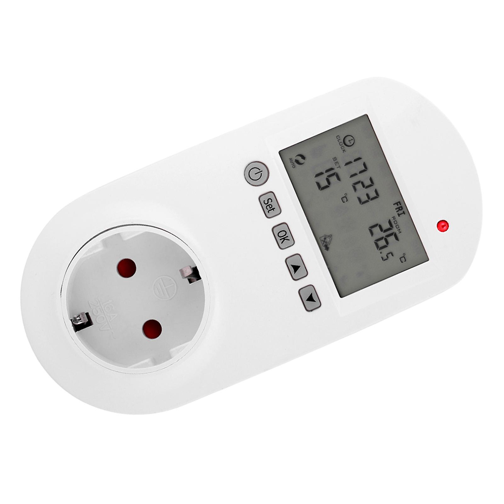 Hy02tpr  Wireless Socket Digital Heating Thermostat Temperature Controller (eu Plug200-240v)