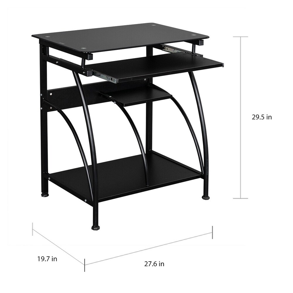 Exquisite Integrated Stalinite Computer Desk Black
