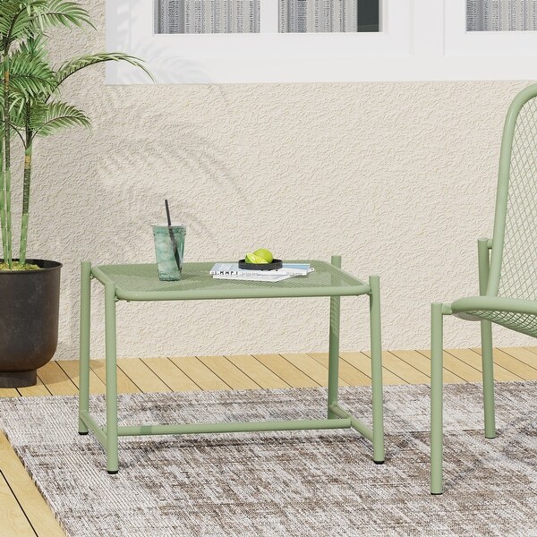 Bucknell Outdoor Iron Metal Mesh Side Table by Christopher Knight Home