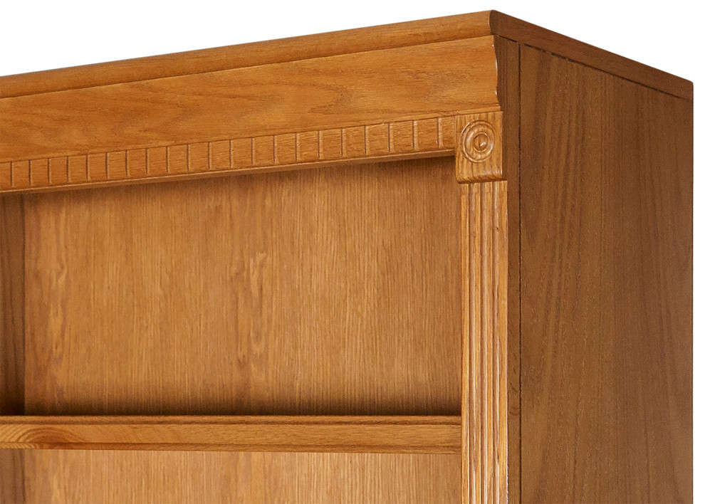 Huntington Oxford Wood Bookcase With Doors   Traditional   Bookcases   by Homesquare  Houzz