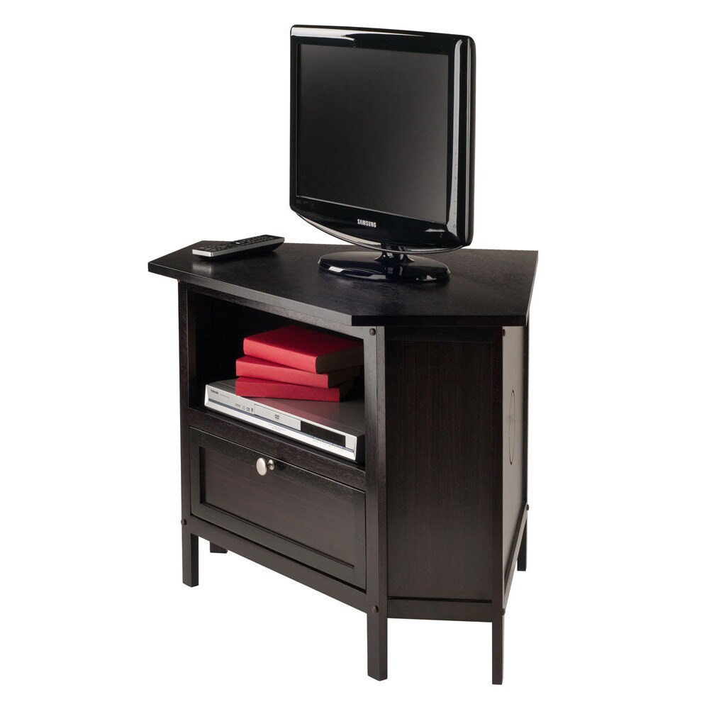 Porch   Den Brownville Espresso Wood Corner TV Stand