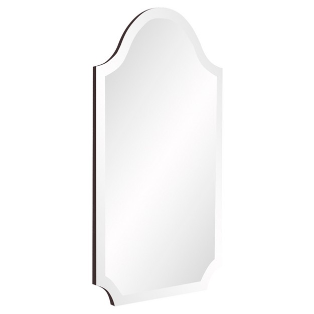 Frameless Rectangular Mirror With Arch And Scalloped Corners Howard Elliott