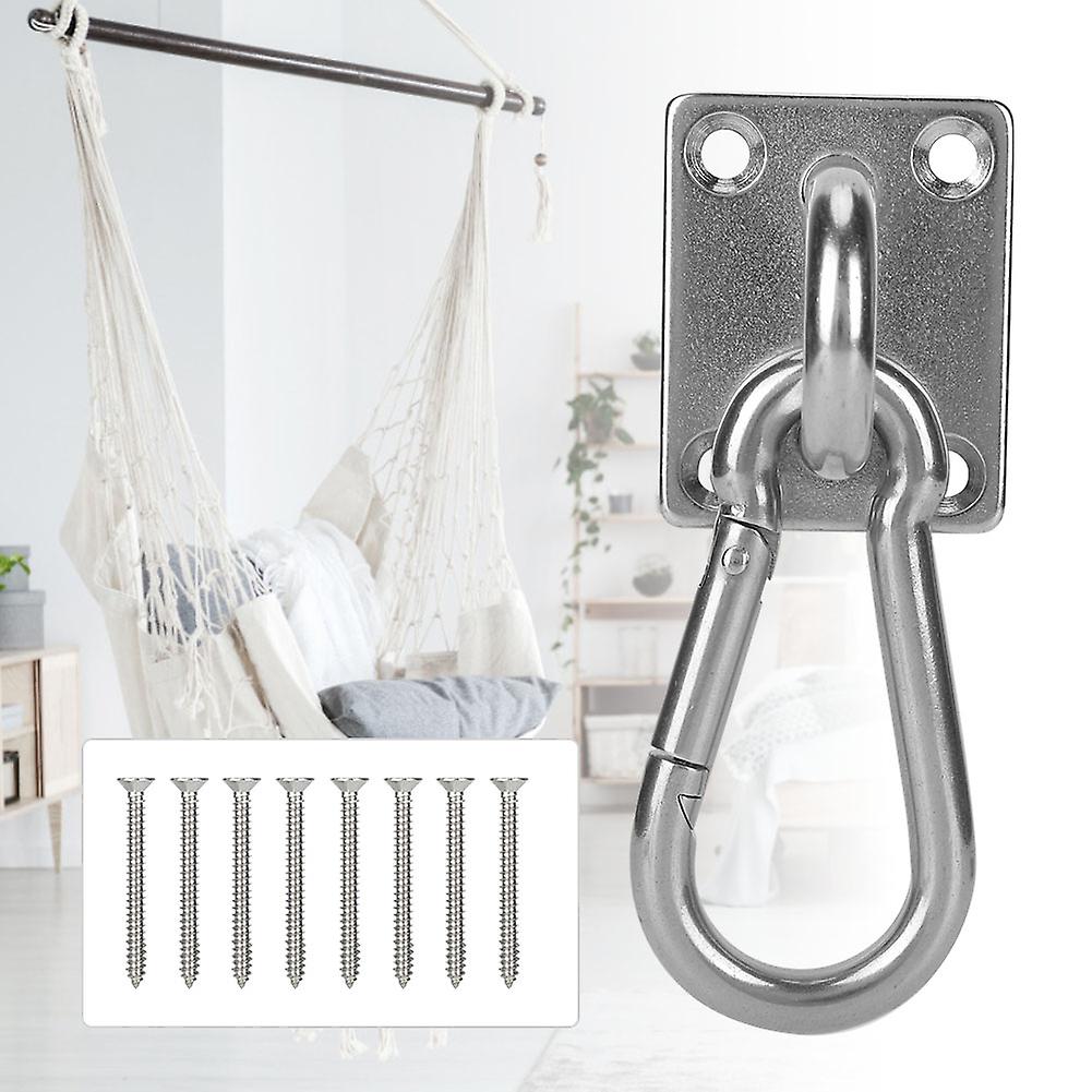 Stainless Steel Roof Mount Yoga Hanging Plate Ring Hammock Sandbags Swing Hooks