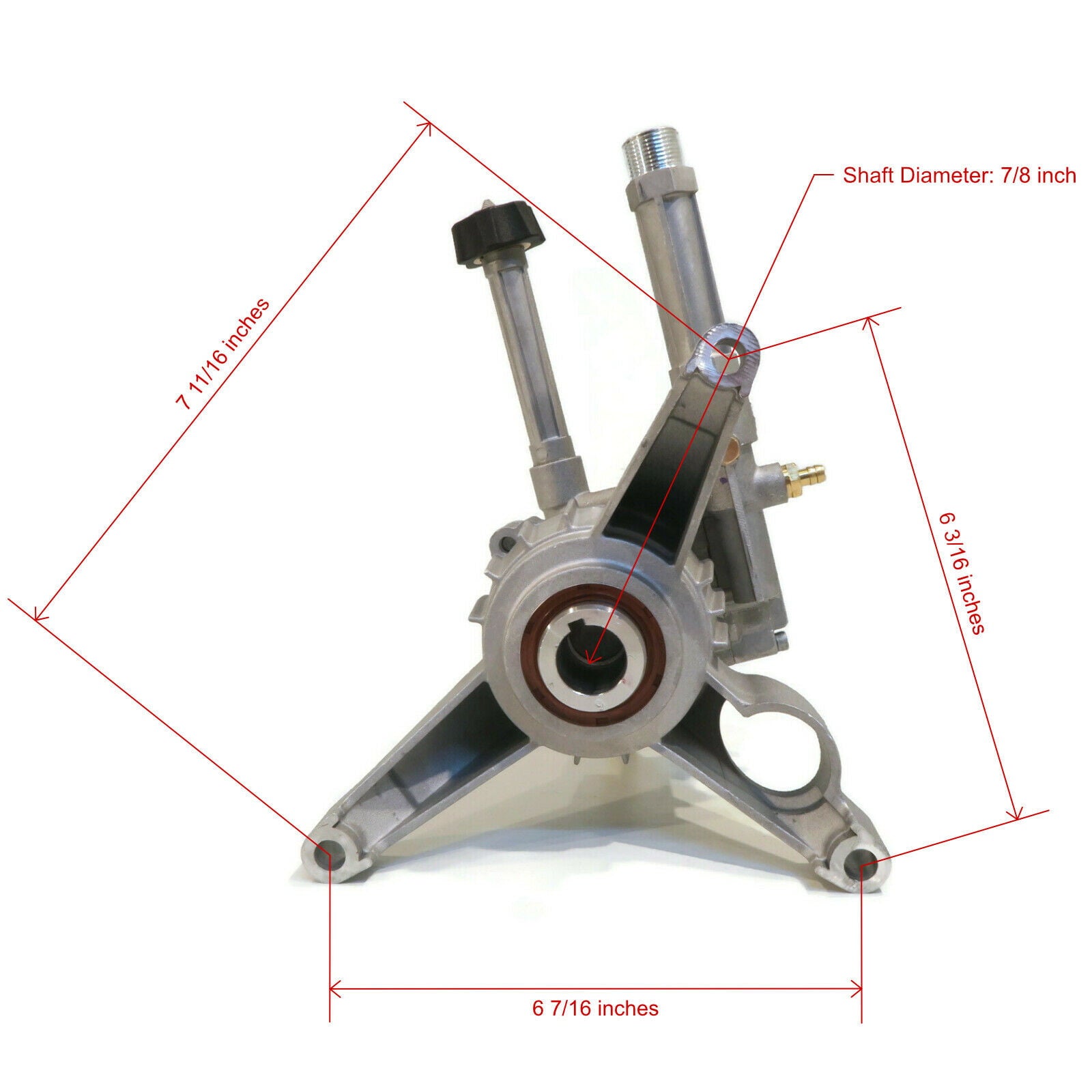 Himore | 2400 PSI Vertical Aluminum Power Washer Pump PWV24/2.4HB With 2.4GPM, 7/8