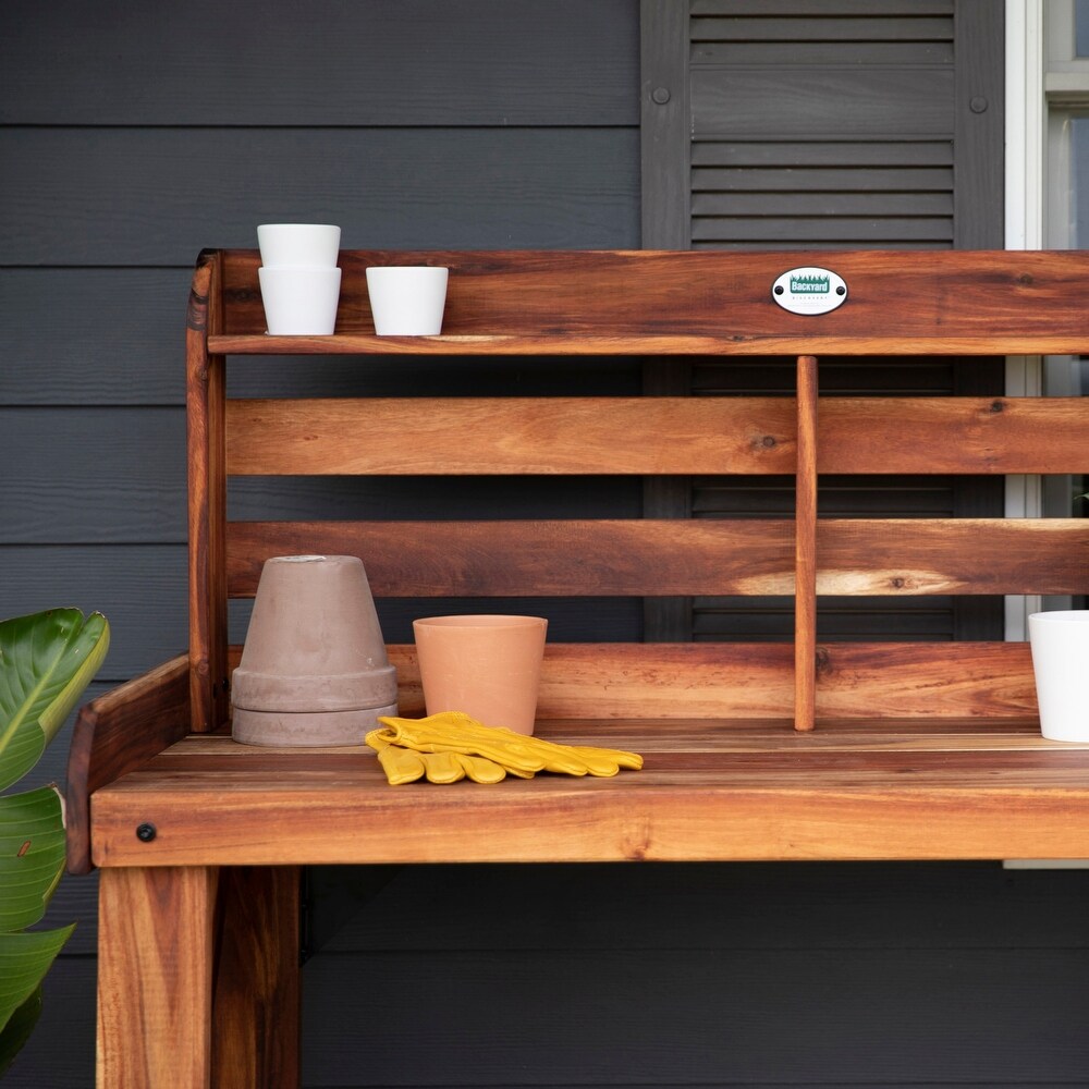 Backyard Discovery Acacia Potting Table