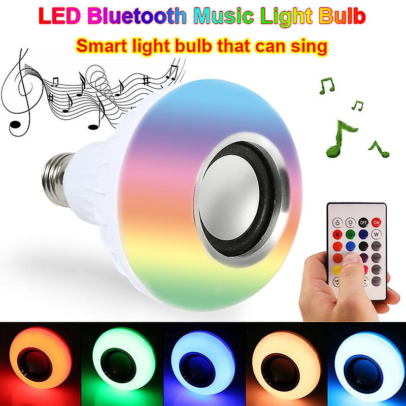 Wireless Bluetooth Bulb Light Speaker Smart Music Play Bulb Colorful Lamp Remote