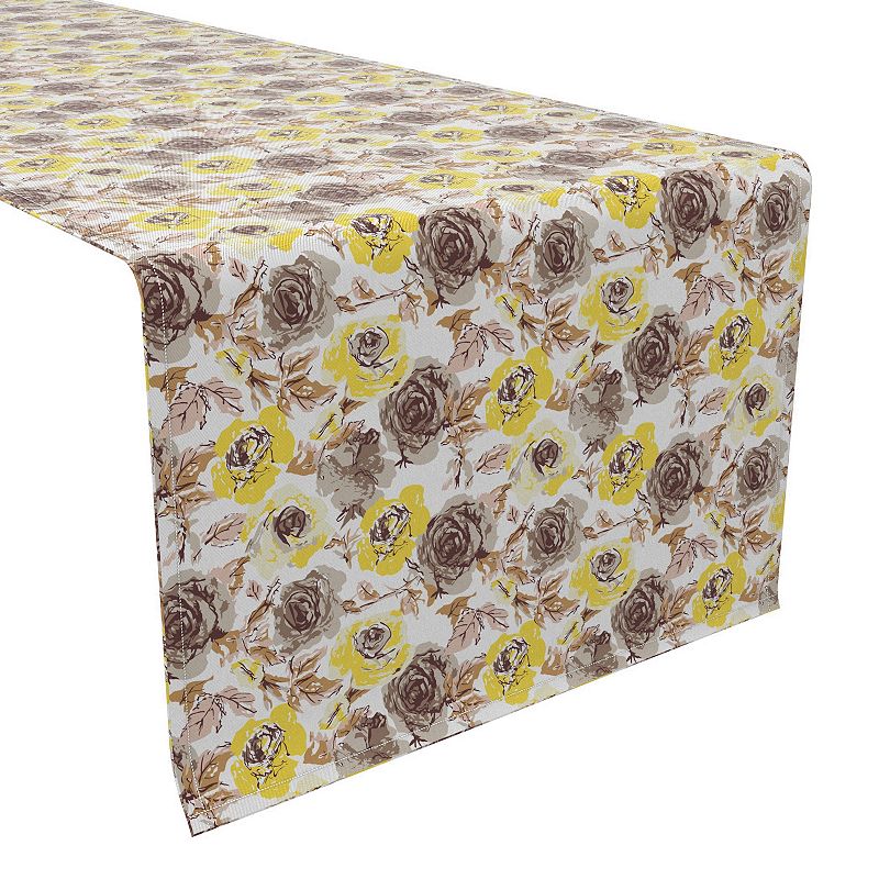 Table Runner， 100% Cotton， 16x90， Floral 131