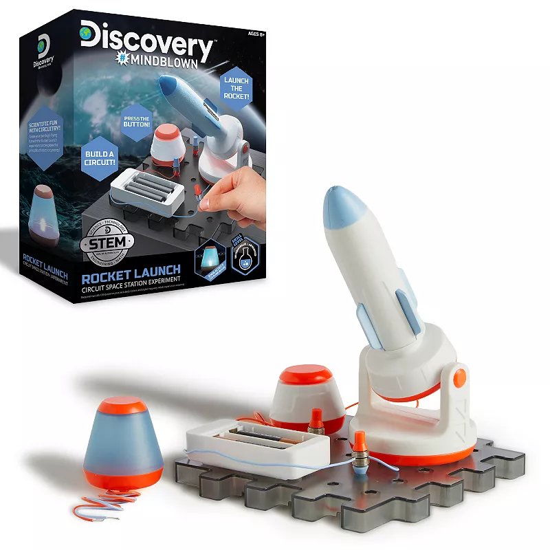 Discovery #Mindblown Rocket Launch Space Station Circuitry Set， Build-it-Yourself Engineering Toy Kit