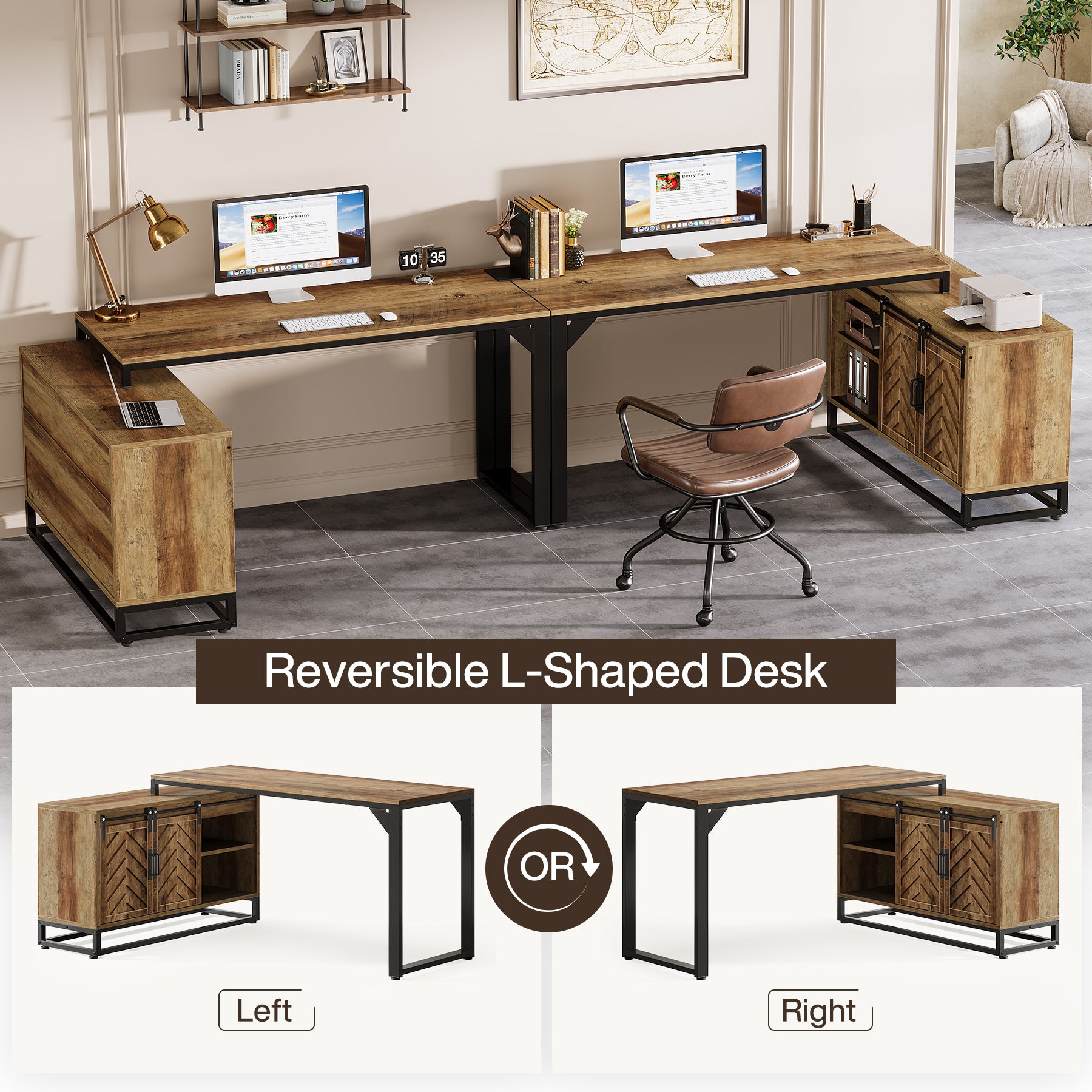 L-Shaped Executive Desk, 53