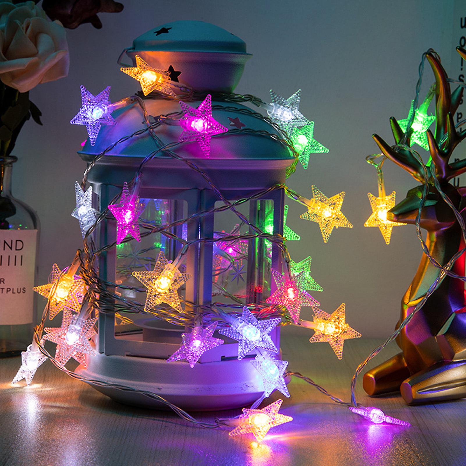 Star Battery Box String Light Remote Control Room Decoration Christmas Holiday Party Light Outdoor Camping Decorative Modeling Hanging Lamp No.254064