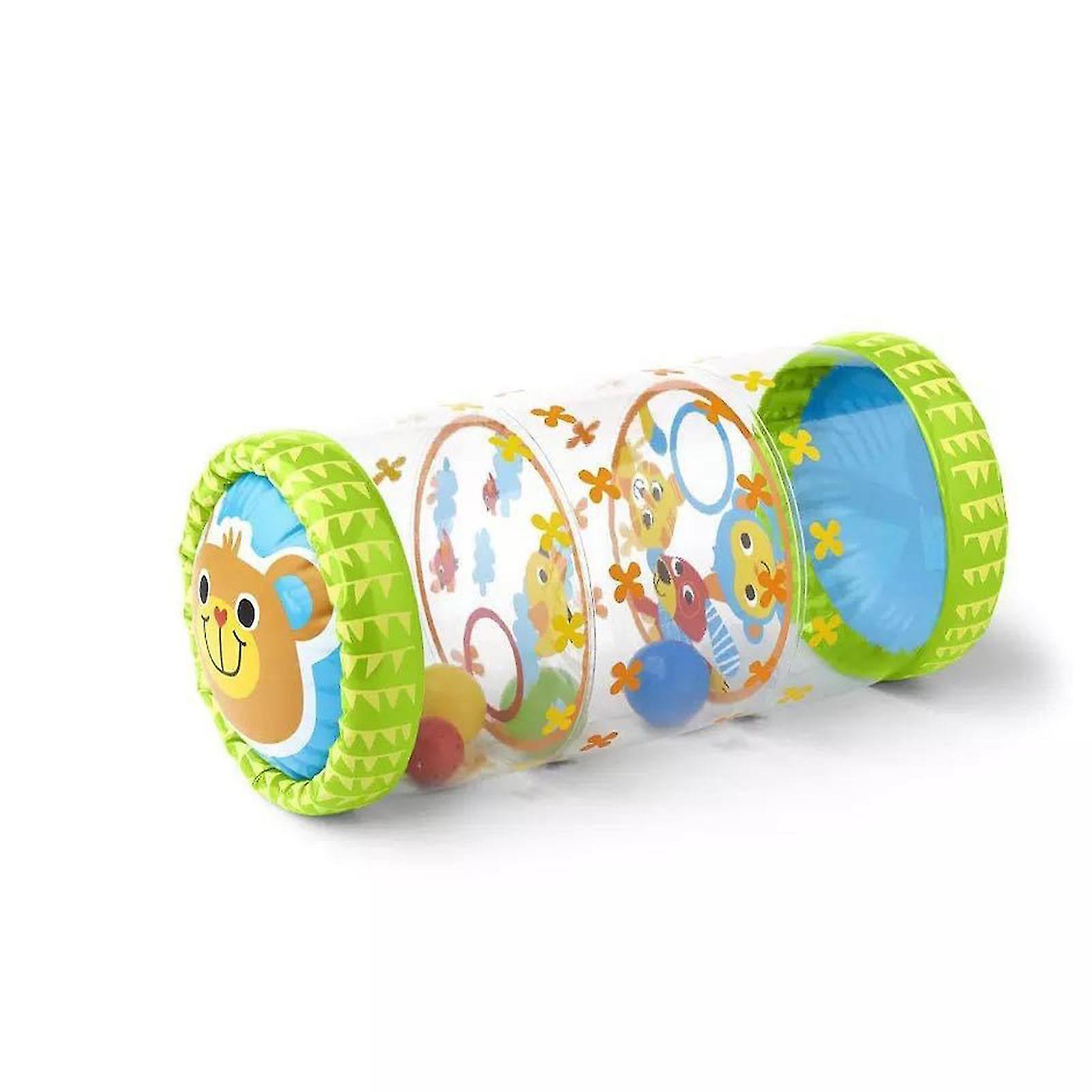 Infant Inflatable Roller PVC Early Development Crawling Toys with Balls and Bells for 3 Months To 3 Years Old Babies