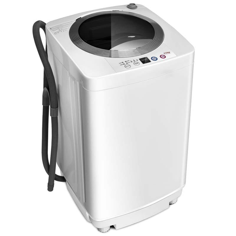 8 LBS 2-in-1 Portable Washing Machine with Drain Pump, Top Load Washer Dryer Combo for RV Dorm Apartment